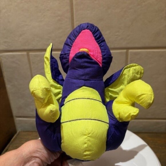 Vintage 1992 Puffalump Dinosaur Purple Fisher Price Plush PTERODACTYL Roars - Picture 7 of 10